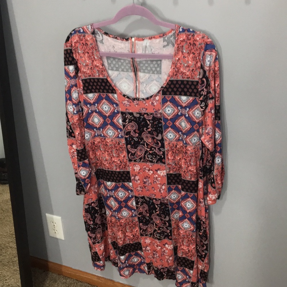 Pink paisley dress